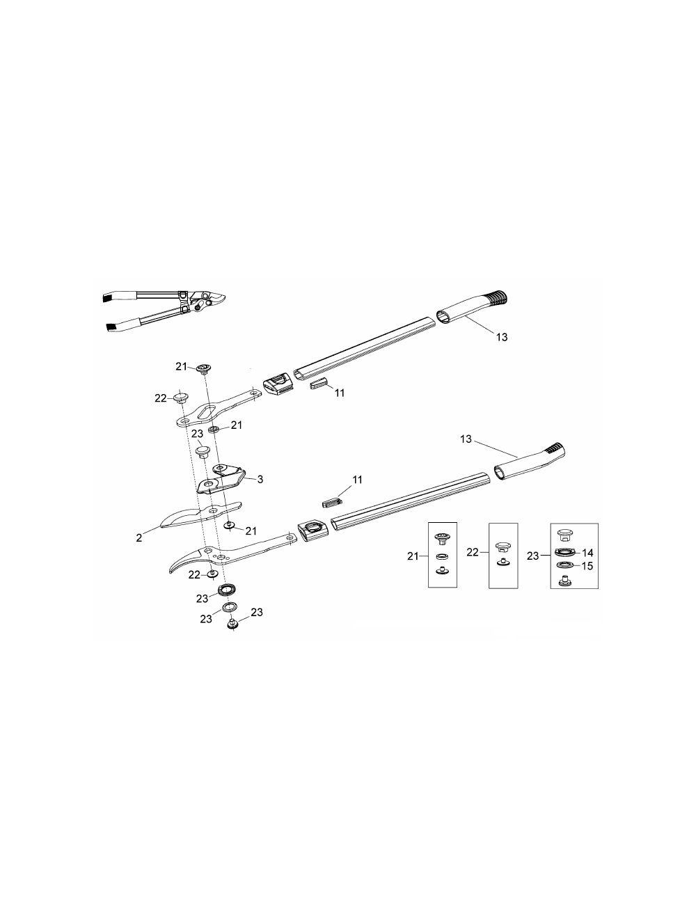 Esploso ricambi Power Cut serie RR