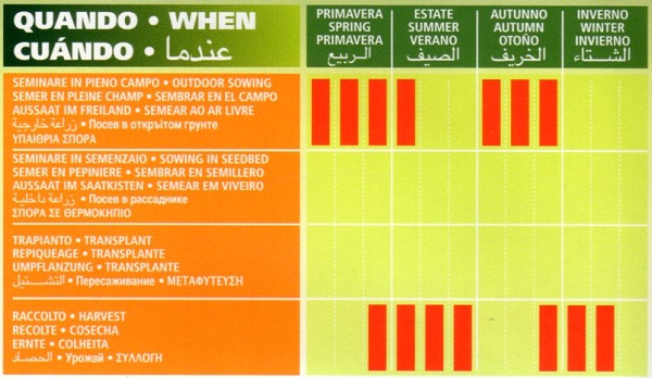 istruzioni semina